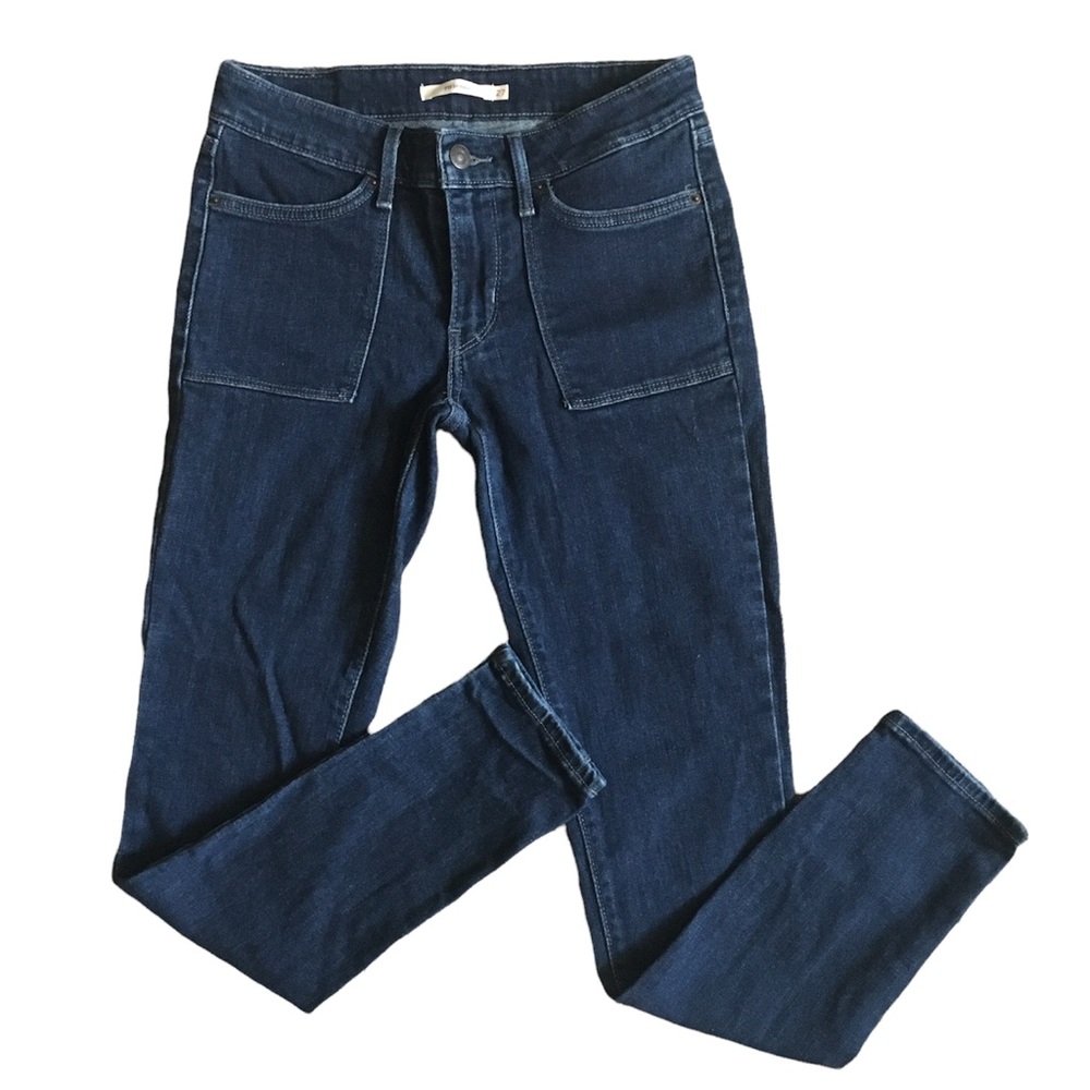 Levi’s 711 Mid Rise Dark Wash Skinny Jeans Size 27